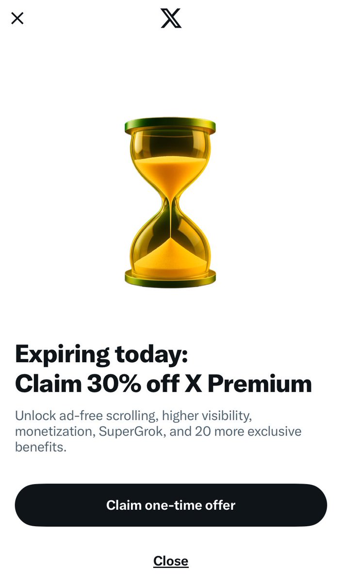 I'm not paying for Twitter Fucker. Stop showing me this AD. 🤨