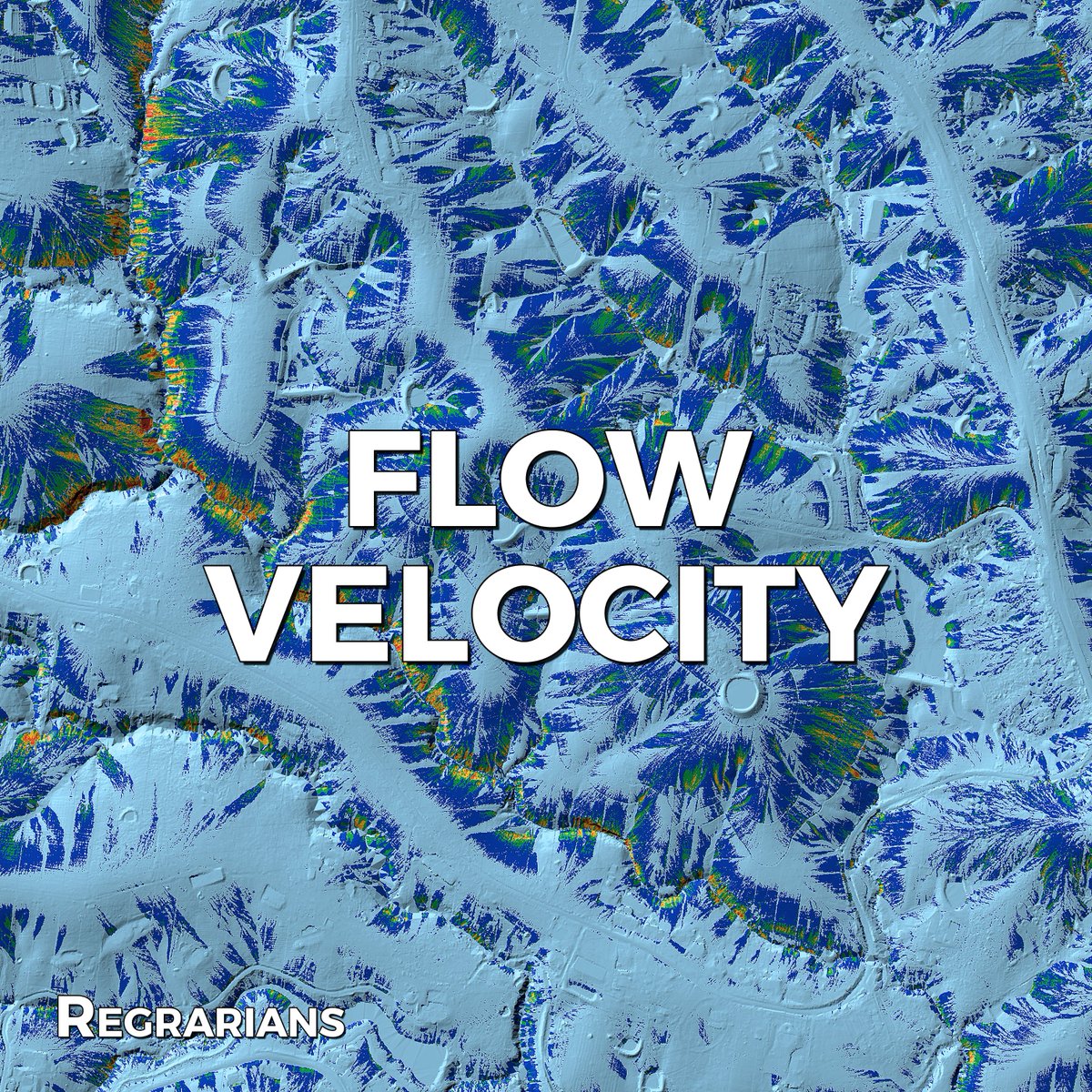 REGRARIANS BASE MAP SERVICE
~Flow Velocity Map

This map highlights areas that have the potential for increasingly high runoff velocity and thereby potential for exponentially more severe erosion than other areas. 

We make maps which are made for people who don’t use maps. Maps