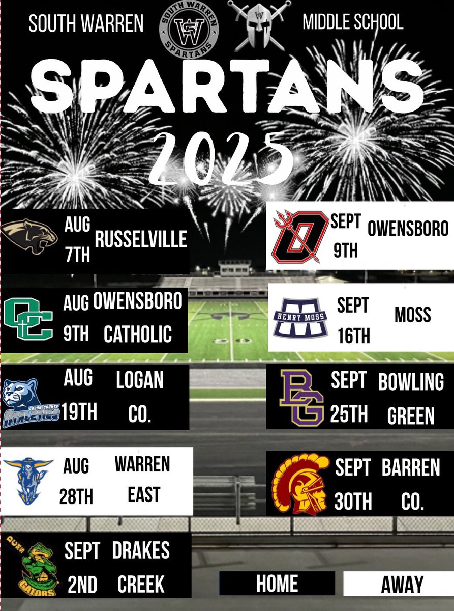 2025 SWMS Football Schedule