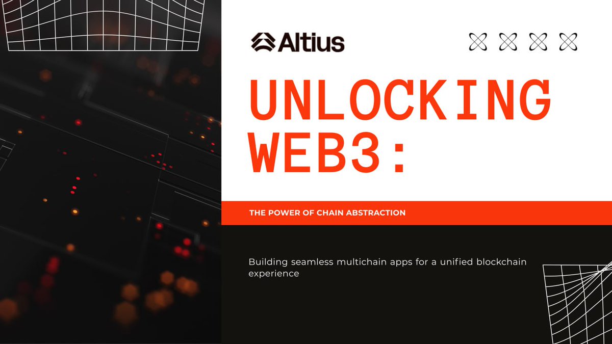 Ania131999's tweet image. Chain abstraction is a way to hide the complexity of blockchains, making Web3 simple and convenient. Like TCP/IP for networks, one protocol for different blockchains.
X-@AltiusLabs 
1/5 #Parallelexecution #BlockchainPerformance