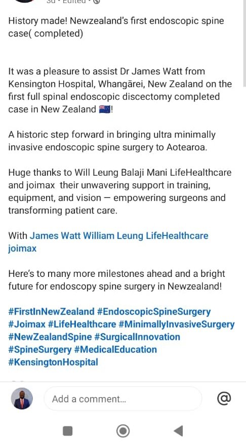Dr Onimisi (@sportsurgeonng) on Twitter photo Endoscopic spine surgery is spreading all over the world. Interesting to know that our first case in Nigeria was in 2018! Now we routinely perform up to 3 cases per week with <a href="/abeyhoney/">Ojedoyin Abiodun MD</a> <a href="/summitorthong/">Summit Orthopaedic Hospital</a>
Maybe we are not so far behind 😊.
I welcome resident doctors to observe Endoscopic spine surgery is spreading all over the world. Interesting to know that our first case in Nigeria was in 2018! Now we routinely perform up to 3 cases per week with <a href="/abeyhoney/">Ojedoyin Abiodun MD</a> <a href="/summitorthong/">Summit Orthopaedic Hospital</a>
Maybe we are not so far behind 😊.
I welcome resident doctors to observe