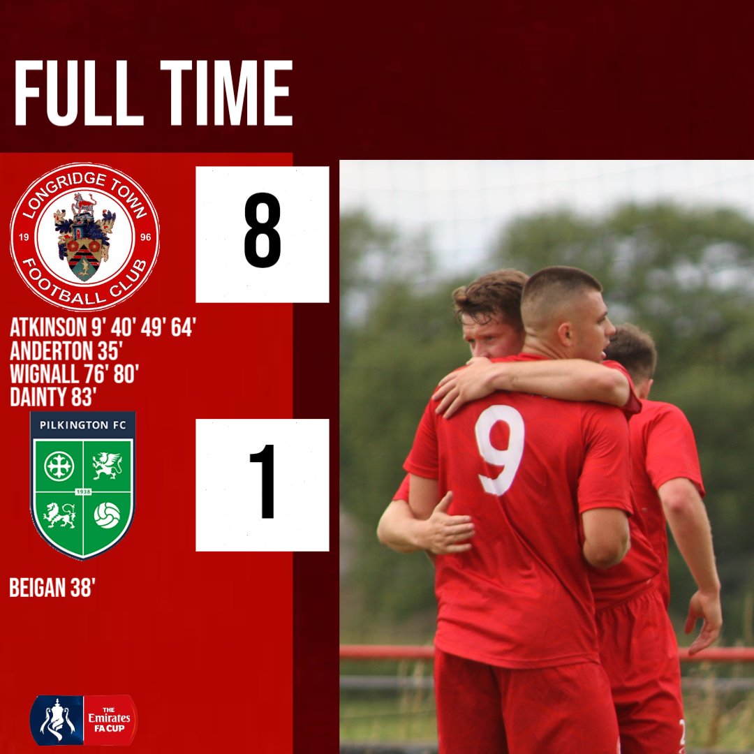 LongridgeTownFC's tweet image. Full time: Longridge 8-1 Pilkington

Preliminary place: BOOKED ✅️

Absolutely unbelievable that is boys 👏

#UpTheRidge