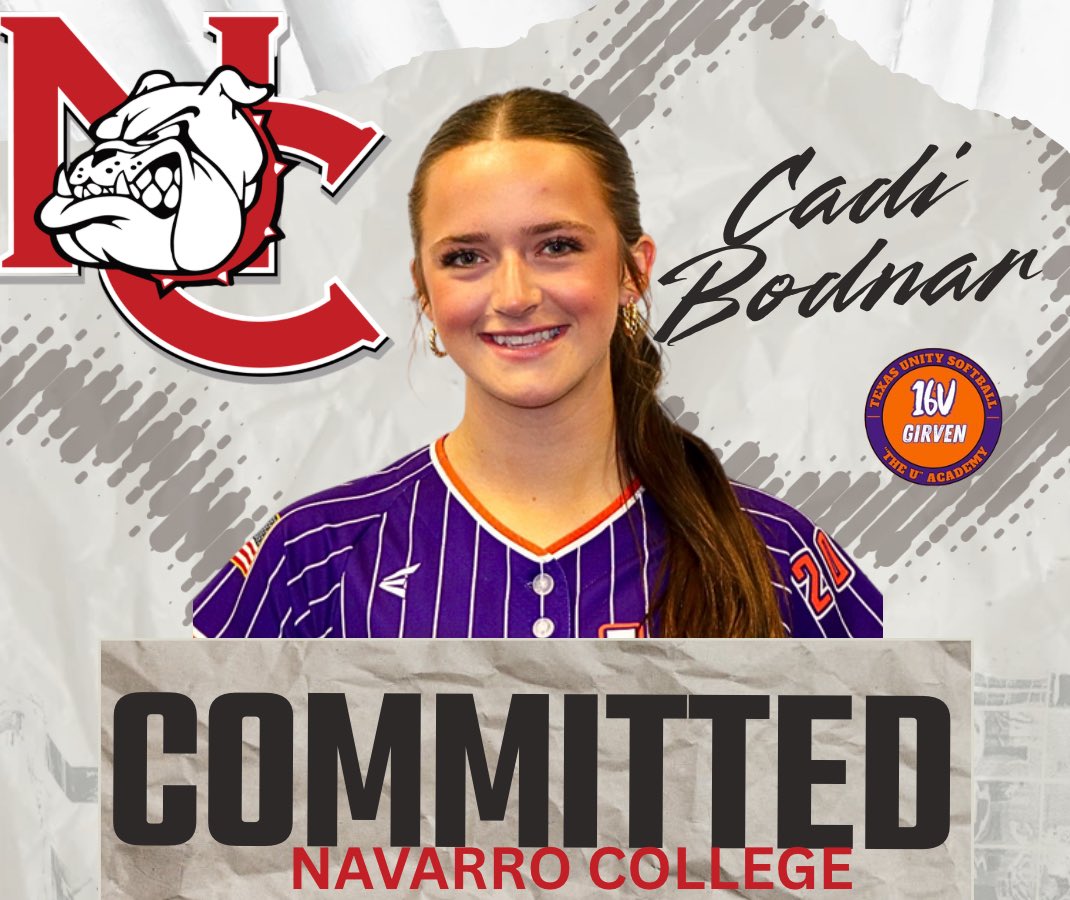 🔴Committed!!!⚪️
I’m beyond excited and grateful to announce that I have verbally committed to continue my academic and softball journey at Navarro College! 🥎🐾

Thank you to my amazing family, coaches, teammates, and friends for your constant support and encouragement. This