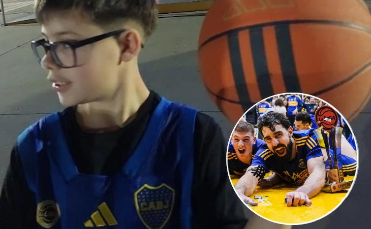 basquetplus's tweet image. El chico de 14 años juega en San Andrés y antes de la final juró que, si Boca ganaba, se iba hasta La Bombonerita caminando. Después le agregó la pelota. Y cumplió.

Joaquín, el pibe que cumplió su promesa por el bicampeonato de Boca: ¡caminó picando 24 km!…