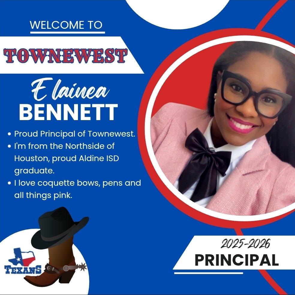 Gather around, Texans! We've got wonderful news! Please help us give a hearty, boots-stomping welcome to our principal, Ms. Bennett! We're mighty excited for what's ahead! 🤠🎉 #FBISDLevelUp #leadership