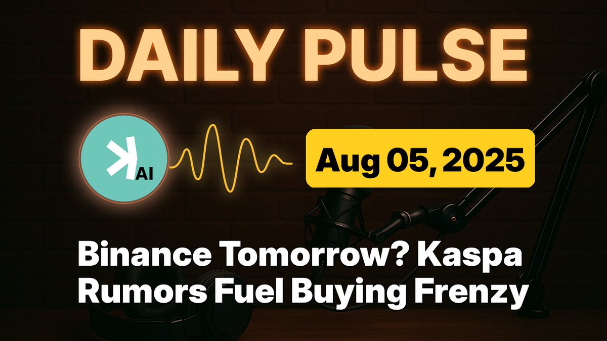 KaspaDailyPulse's tweet image. Rumors say $KAS could hit Binance tomorrow. If true, the God candle won&apos;t wait. Stack now or chase later.

youtu.be/gSWELH0AJbs