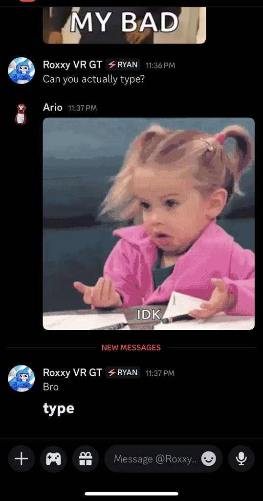 new ragebait method, only respond in gifts