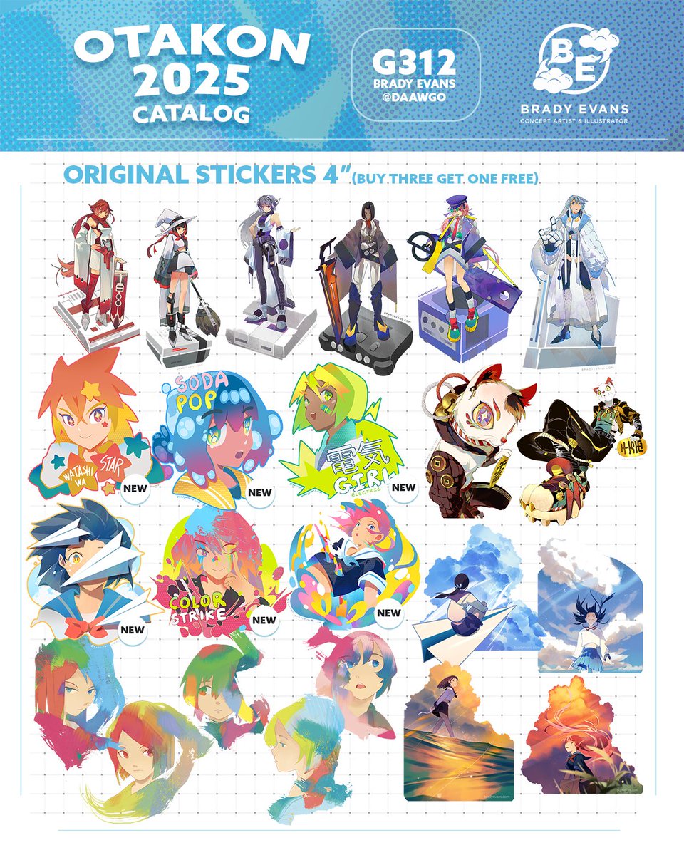 (1/2) Otakon catalog is up! Come find me at G312 🤗