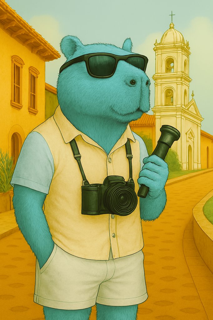 TurismoVtours's tweet photo. Hablando de #capibara mejor conocido como chiguire. En Vtours lo visitaron unos turistas orientales en su propia versión #Laguaira #ciudadcolonial https://t.co/Qs9CsdaMRd