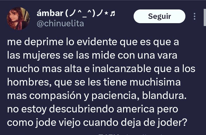 Vivimos el resultado de proteger a las mujeres durante siglos como seres frágiles que requieren tratos especiales: mujeres incapaces de ver la realidad, que ven heroico realizar logros comunes, que viven en 'modo fácil' y aún se victimizan. 
La medicina es clara, pero dolorosa.