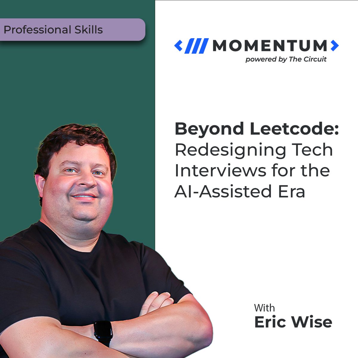 Momentum Developer Conference | October 16th (@momentumdevcon) on Twitter photo How do we effectively evaluate human talent in a world where AI tools can solve many coding challenges and complete take-home projects? Eric Wise's (<a href="/skillfoundryio/">Skill Foundry</a>) session explores the need to update our interviewing processes in the tech industry. How do we effectively evaluate human talent in a world where AI tools can solve many coding challenges and complete take-home projects? Eric Wise's (<a href="/skillfoundryio/">Skill Foundry</a>) session explores the need to update our interviewing processes in the tech industry.