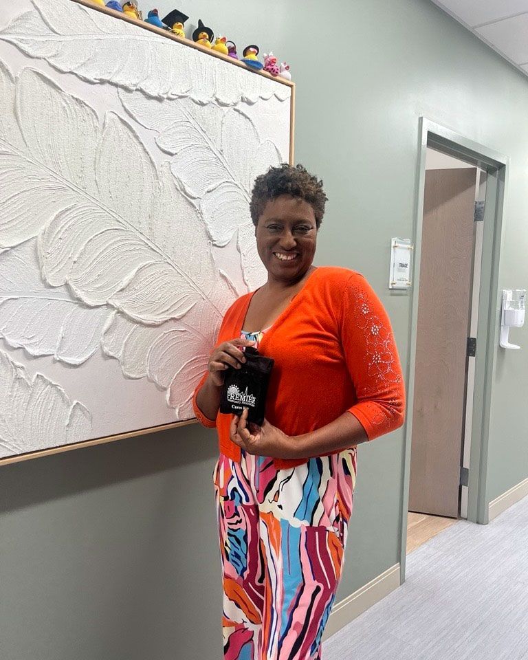 💚 On Patient Appreciation Day during #NHCW2025, we gave care bags to patients like Clestine Herbert to say THANK YOU for trusting Premier with your care. You’re at the heart of everything we do! #PatientsFirst