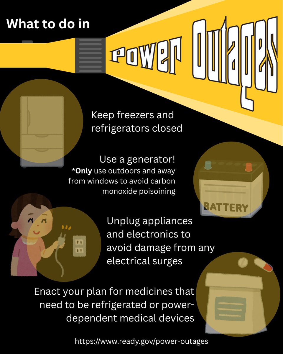 umnHERO's tweet photo. Power outages can be more common in the summer due to increased power usage for air conditioning, and extreme weather events. In the event of a power outage, follow these tips to prepare and protect yourself. Learn more at https://t.co/qEsGWX9wN7. https://t.co/kRgw3WJrrI