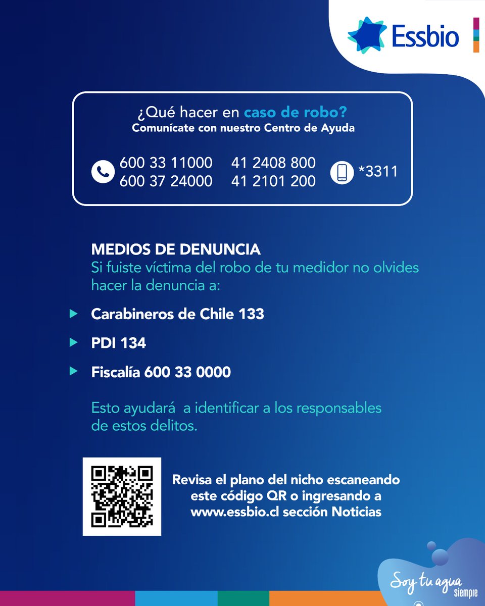 ¡Cuidar los medidores es tarea de todas y todos!

Sigue estas recomendaciones y conoce qué hacer en caso de robo. ➡️

El agua nos une con el servicio.💧

#SoyTuAguaSiempre