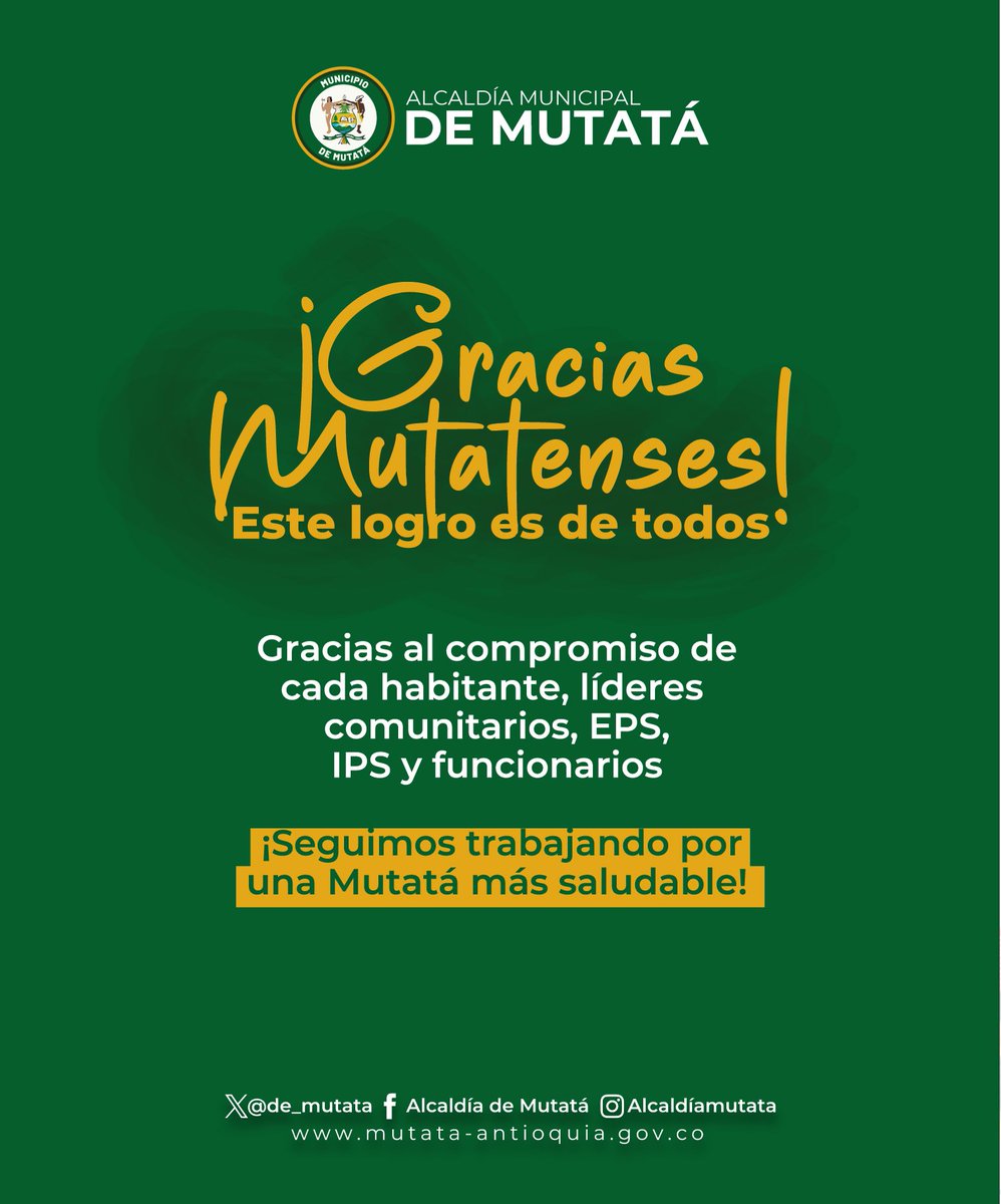 Alcaldía de Mutatá tweet media