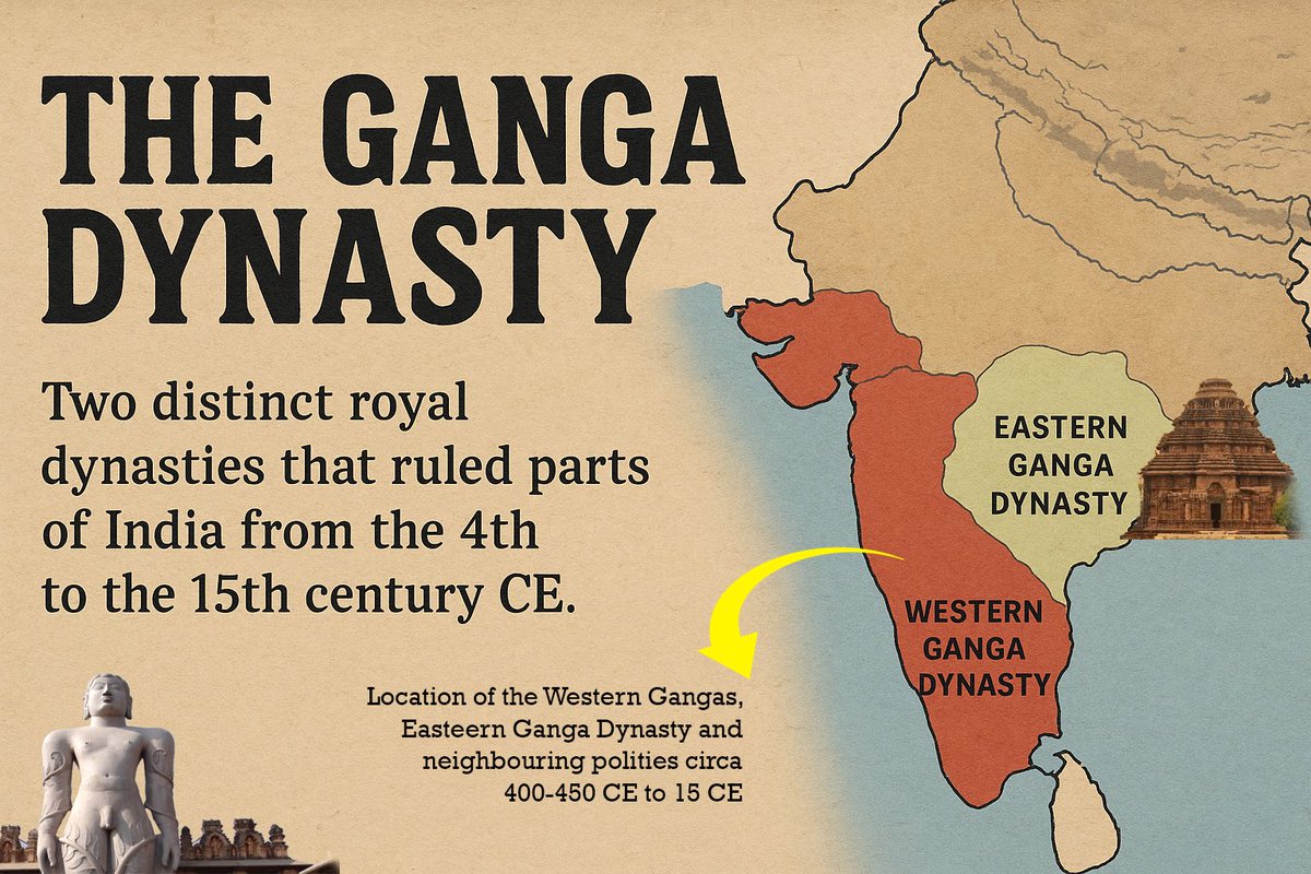 DadigaGanga's tweet image. The Western Gangas were a powerful Kannada dynasty that ruled large parts of South India for centuries.

While the Eastern Gangas rose later in Odisha, the true origin of the Gangas lies in Kannada land.

Gangavadi means the land of the Gangas – and that is Kannada land