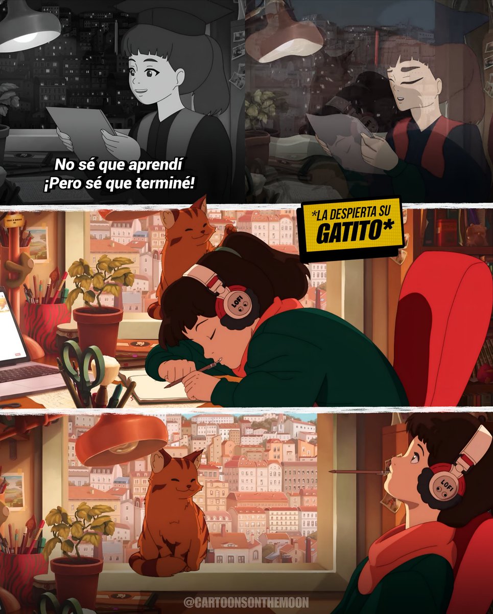 CartoonsOTMoon's tweet image. Lofi Girl anunció con una nueva animación que, en realidad, nunca se graduó.

Todo fue parte de un sueño.