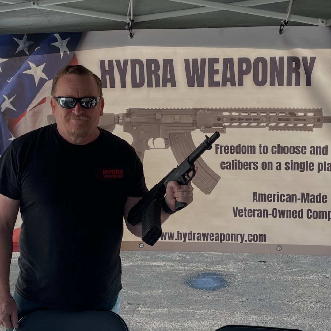 Here’s Mack Gwinn III on site at <a href="/GunRallySturgis/">Sturgis Gun Rally</a> with the BMP-23 — a modern take on a legacy design that’s turning heads at the booth.

Come by and get hands-on with the next evolution of American-made modular firepower.

#HydraWeaponry #Sturgis2025 #BMP23 #NotAnotherAR