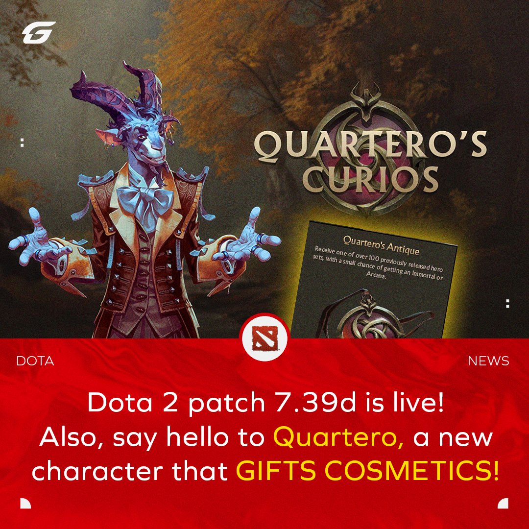Battle Pass? Nope, something even better!
Absolutely FREE for all players: #Quartero's Curios!
Play #Dota2 daily and claim free items such as new sets, special effects, immortals and arcanas!