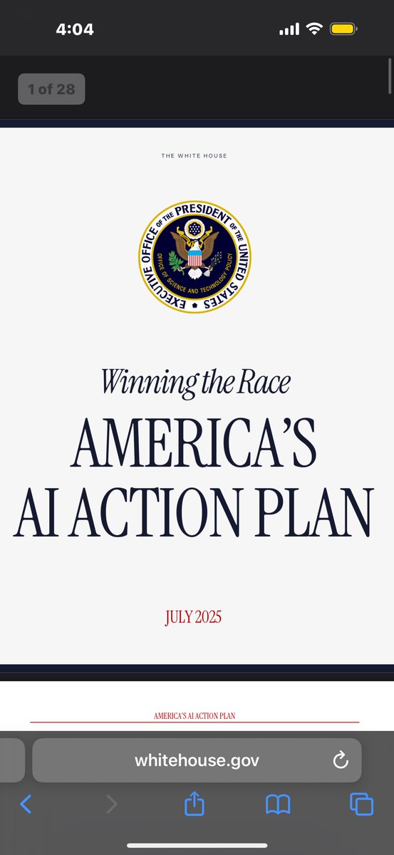 🌐 Nations: Go ALL-IN on America's AI Action Plan! Admin should reward countries that do w/“Most Favored Tariff Treatment.” For US to win AI race &amp; maintain economic &amp; military supremacy we need world to adopt US AI tech stack. 🇺🇸 UAE sets gold standard in supporting Plan.