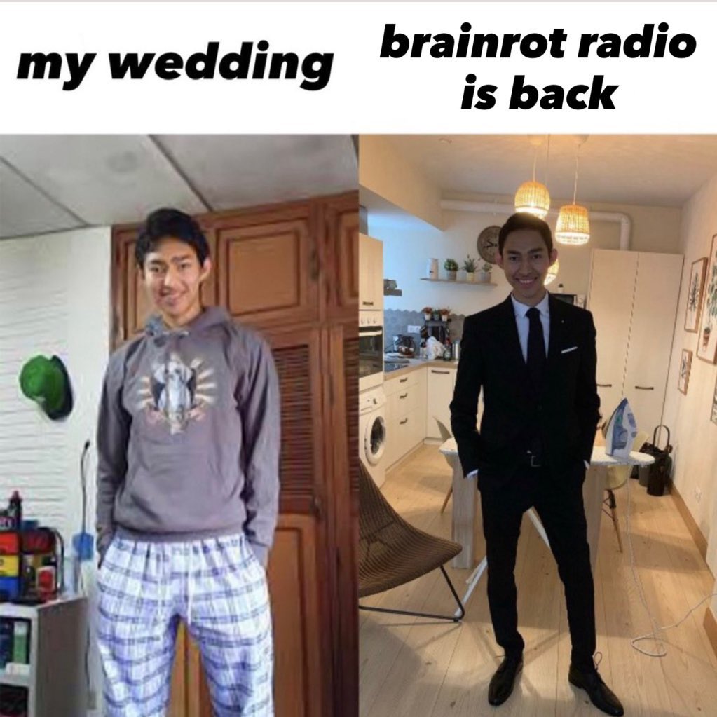 back with our regular programming all this week!! on brainrotradio.com &amp; on the app as always !! both coasts 5pm-2am est &amp;&amp; pst 💚‼️