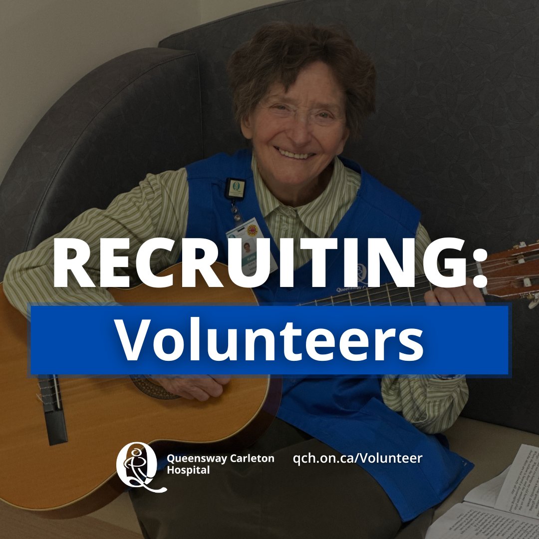 📣 Looking for volunteers! QCH is currently recruiting adult &amp; student #volunteers for the Gift Box, OLG Lottery Booth, Patient Care Units, Spiritual Care, Information Desk, Administrative Support, and Emergency Department!

Apply now: qch.on.ca/BecomingVolunt…

#Ottawa