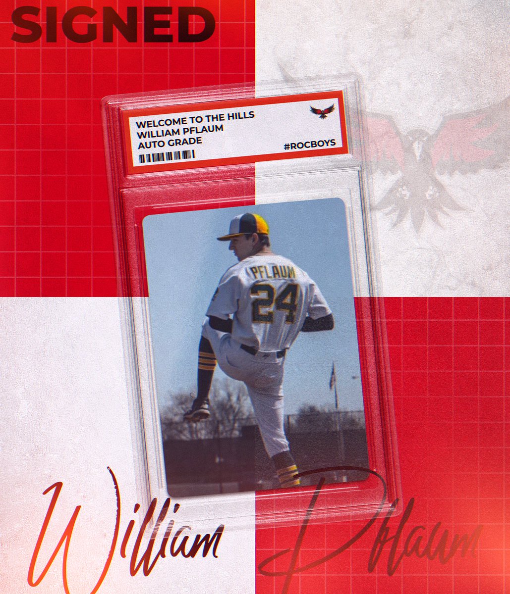 We are exited to announce the official signing of RHP William Pflaum!

Welcome to the Hills <a href="/pflaum_will/">will pflaum</a>!