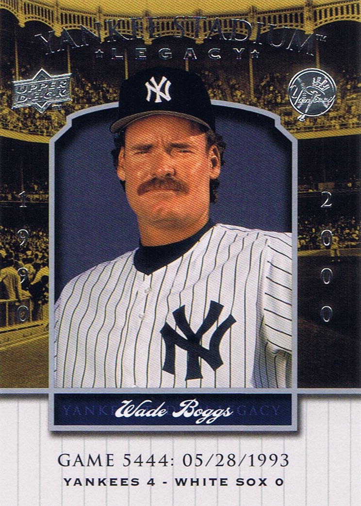 WadeBoggsFan (@boggsfan) on Twitter photo Wade Boggs <a href="/ChickenMan3010/">Wade Boggs</a> Card of the Day - 2008 Upper Deck Yankee Stadium Legacy Collection 5444 #wadeboggs #yankees Wade Boggs <a href="/ChickenMan3010/">Wade Boggs</a> Card of the Day - 2008 Upper Deck Yankee Stadium Legacy Collection 5444 #wadeboggs #yankees
