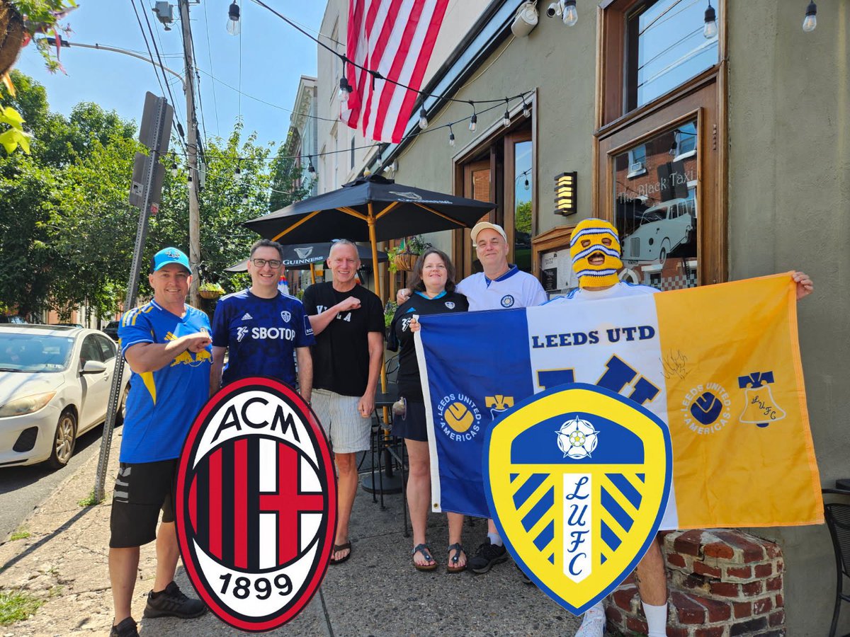 Join us at The Black Taxi this Saturday, August 9th at 10AM for 

Leeds United v. AC Milan

This match is on LUTV as well as DAZN

MOT!

The Black Taxi

747 N. 25th Street

Philadelphia, PA 19130