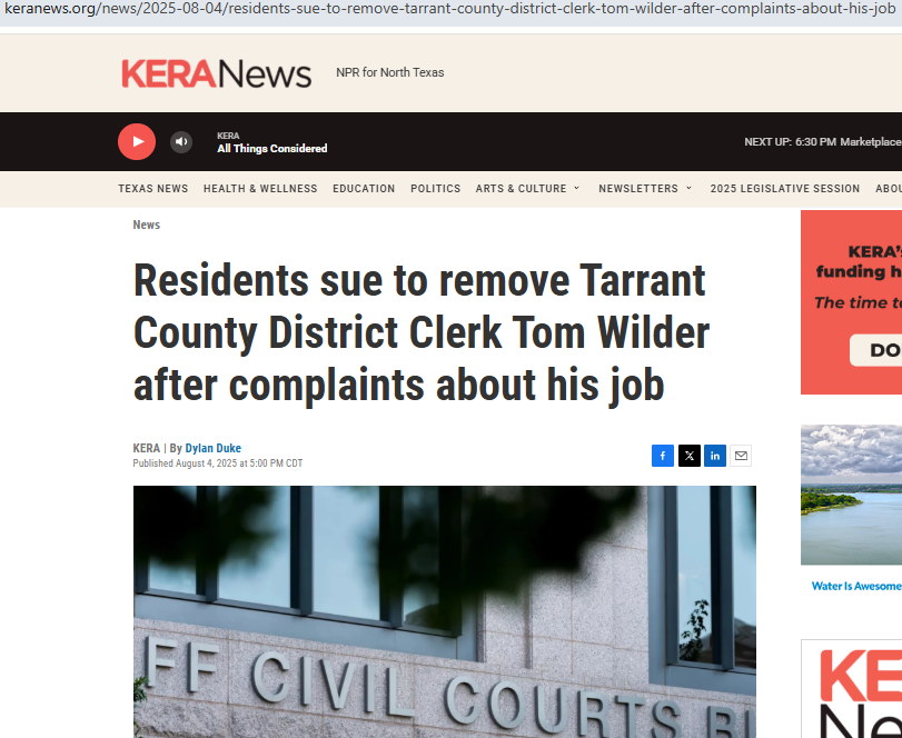 DharmaForSale's tweet image. There is a limit one victim of judicial/official abuse can take. Enough is enough. Kudos to Arnold Yan for taking it up a notch with his criminal complaints/lawsuits. @TarrantCountyTX @tarrantcountyso @TarrantCountyDA @TomWilder1995 ?? So why some of you do not respond to emails?