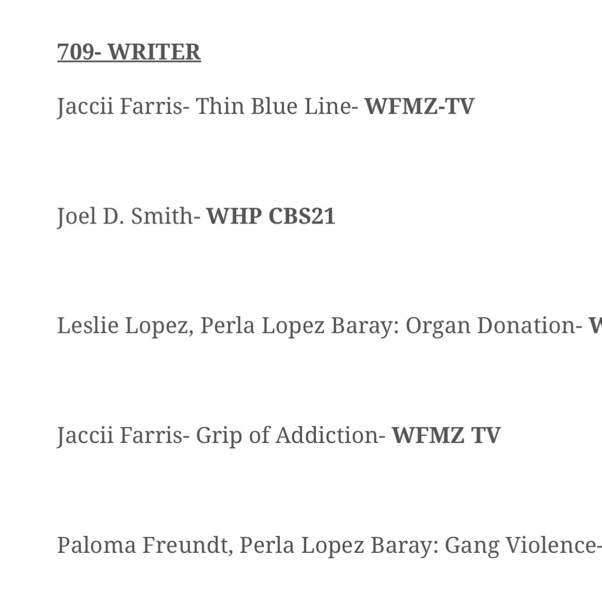 Joel D. Smith (@joeldreports) on Twitter photo Hey!!
I was nominated for 3 <a href="/EmmyMidAtlantic/">Emmy MidAtlantic</a> awards.
⭐️Writer
⭐️Reporter
⭐️Best one is best newscast— our teamwork was great <a href="/CBS21NEWS/">CBS 21 News</a>
We will find out who takes home the gold September 20th! Hey!!
I was nominated for 3 <a href="/EmmyMidAtlantic/">Emmy MidAtlantic</a> awards.
⭐️Writer
⭐️Reporter
⭐️Best one is best newscast— our teamwork was great <a href="/CBS21NEWS/">CBS 21 News</a>
We will find out who takes home the gold September 20th!