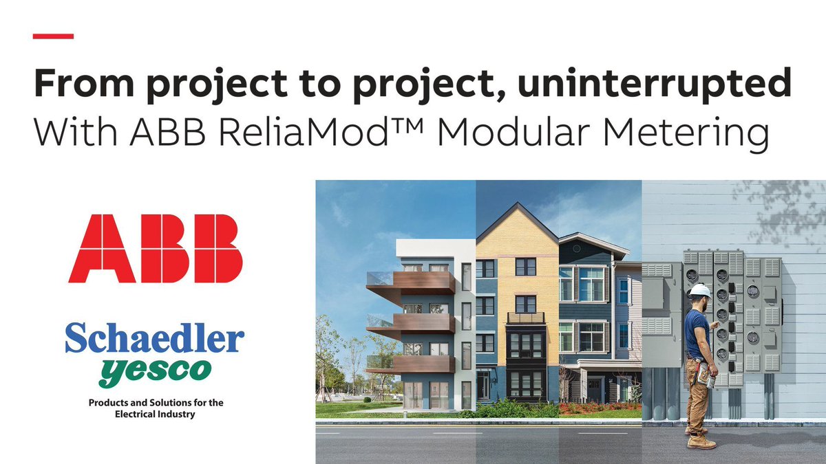SchaedlerYesco's tweet image. Multi Family installation?  Make it faster and easier with ReliaMod.
sydist.com/AboutUs/News-U… 

#scheadleryesco #powerdistributionsolutions #ABB  #Electrification