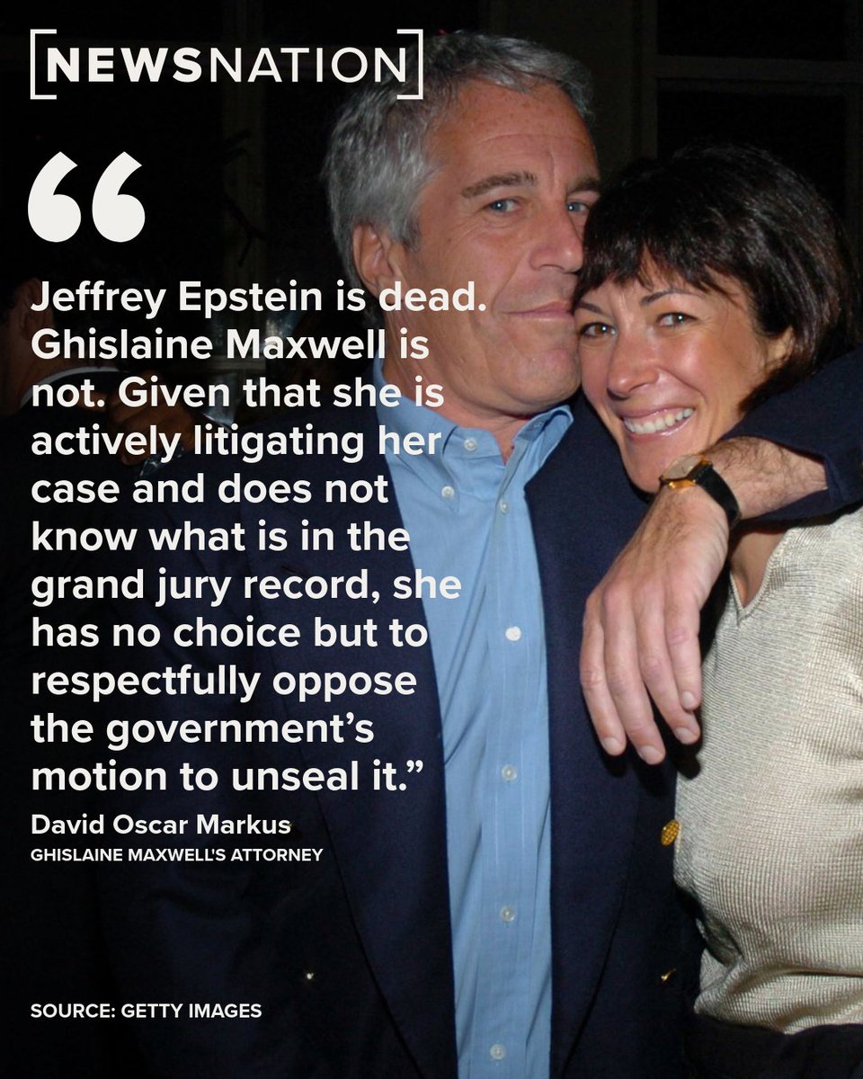 Ghislaine Maxwell is urging a federal judge not to unseal grand jury transcripts in her case. Her attorney said that public interest in Epstein "cannot justify a broad intrusion into grand jury secrecy" if the defendant is alive. MORE: newsnationnow.com/crime/ghislain…