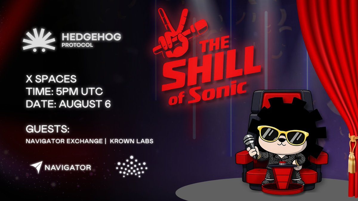 THE SHILL OF SONIC returns tomorrow and we’re handing the mic to two builders you need to hear from: <a href="/NaviExSonic/">Navigator Exchange💥</a> and @Krownlabs🎤

Want to see your favorite upcoming project on the next SHILL OF SONIC? Tag them on comments below, who knows what might just happen! 👀

👇 Set your