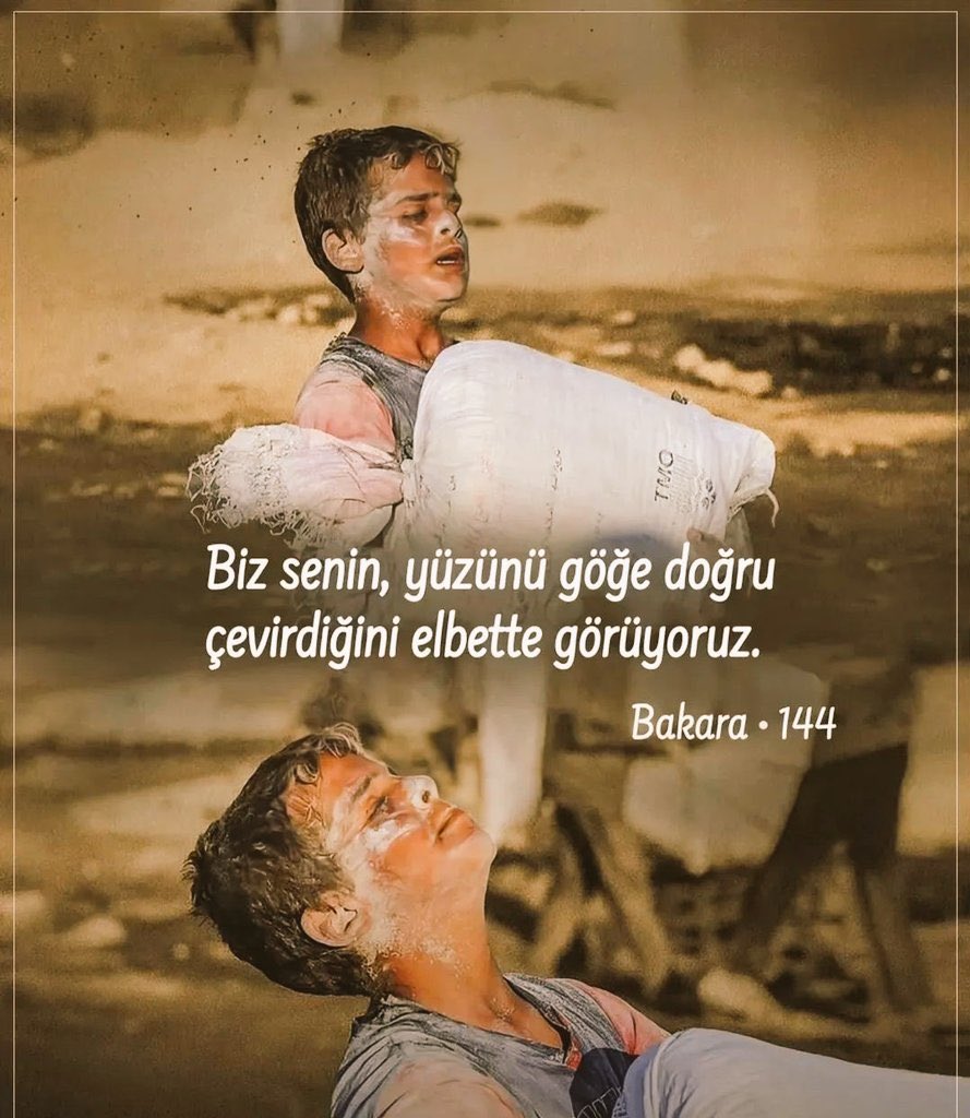 Biz senin yüzünü göğe doğru çevirdiğini elbette görüyoruz. 

- Bakara/114

#HandsOffGaza