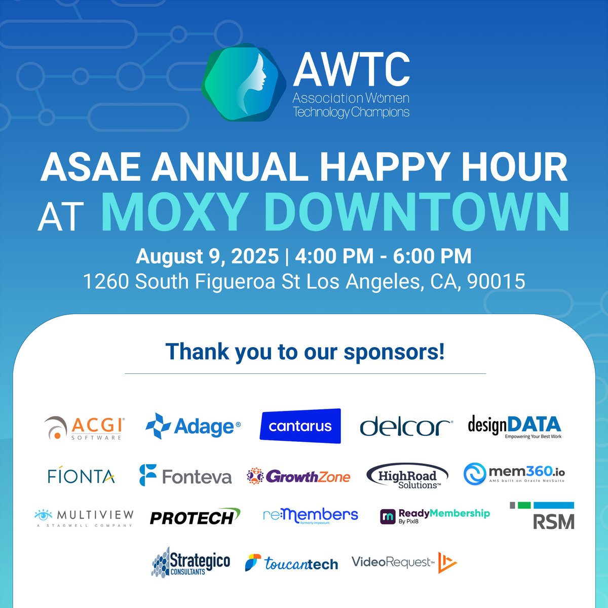 Hope to see you at the Association Women Technology Champions #ASAE25 Annual Happy Hour at Moxy Downtown | Aug 9 from 4-6pm. All are welcome! awtc.tech/events/asae-an…
*Be sure to grab your AWTC Ribbon to wear throughout the conference!