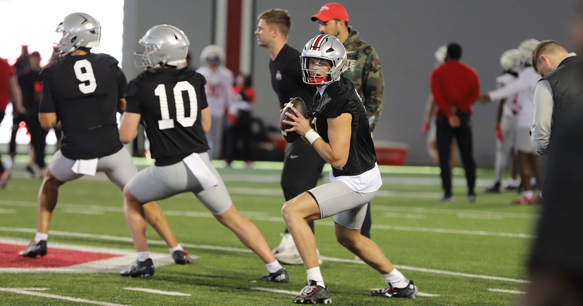 Friends off the field, competitors at practice: Inside the two-man quarterback battle that is heating up at Ohio State...

READ: on3.com/teams/ohio-sta…