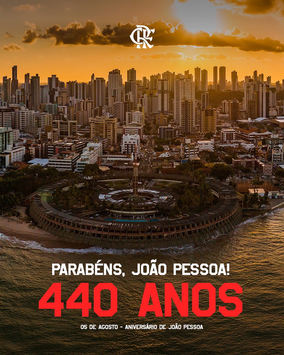 Capital paraibana, João Pessoa comemora 440 anos e o Mengão convoca os rubro-negros para torcer pelo Mengão na embaixada Fla-Jampa.
Parabéns, Jampa!

Viva sua paixão pelo Mengão de qualquer lugar. Seja Nação Sem Fronteiras e aproveite benefícios exclusivos!

#DataEspecial