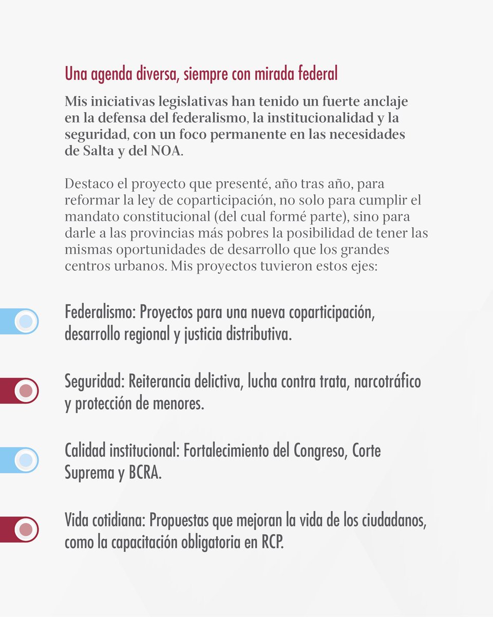 Conocé los resultados de una vida dedicada a Salta y al país.

40 años desde mi primer elección. Electo 12 años como gobernador. 5 veces como senador.
Hoy presenté una síntesis de todo mi trabajo legislativo:
✅ Casi 2.000 proyectos presentados
✅ 17 leyes de alto impacto social