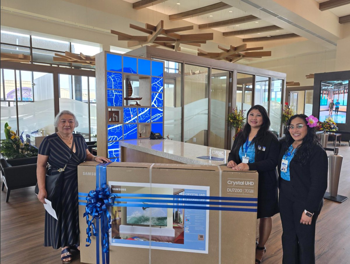 Congratulations, Nguyet, for winning the 70” TV at the Grand Opening Event at our new Tamuning Branch and West Pacific Headquarters! 

Thank you to everyone who joined us and helped to make it such a memorable event! If you haven’t been able to visit us at our new branch quite