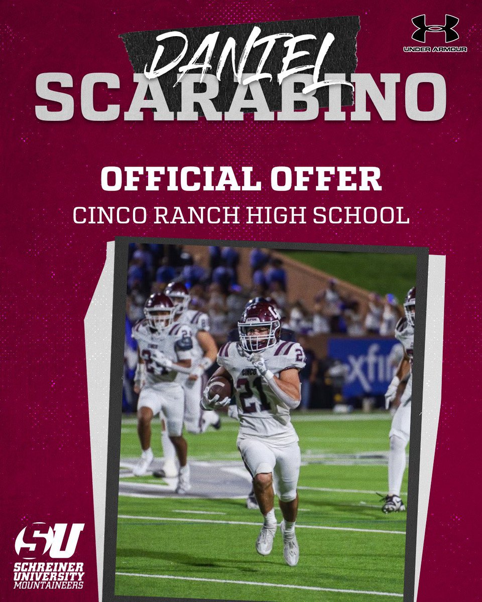 Daniel Scarabino 2026 (@scarabinodanie1) on Twitter photo After a great conversation with <a href="/CoachLeatherman/">Tim Leatherman</a> I’m blessed to receive an offer from Schreiner University
<a href="/CRFB_Recruiting/">CRHS Football Recruiting</a> After a great conversation with <a href="/CoachLeatherman/">Tim Leatherman</a> I’m blessed to receive an offer from Schreiner University
<a href="/CRFB_Recruiting/">CRHS Football Recruiting</a>