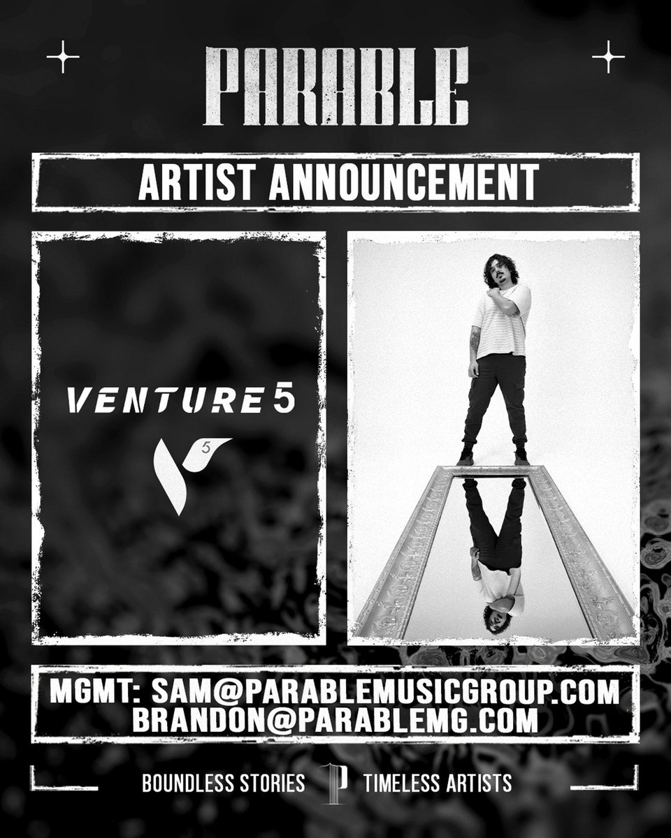 ParableMG's tweet image. 📢 Publishing Parable Artist 📠‼️

Artist: @venture5music 📖
Location: Denver, CO📍
Home Labels: Morflo, UKF, Wakaan 🎶

Welcome to the Parable Roster 📚

🔊 Venture 5 x Ryns - ID (Unreleased)

Full spotlight is now live on our instagram 🫡