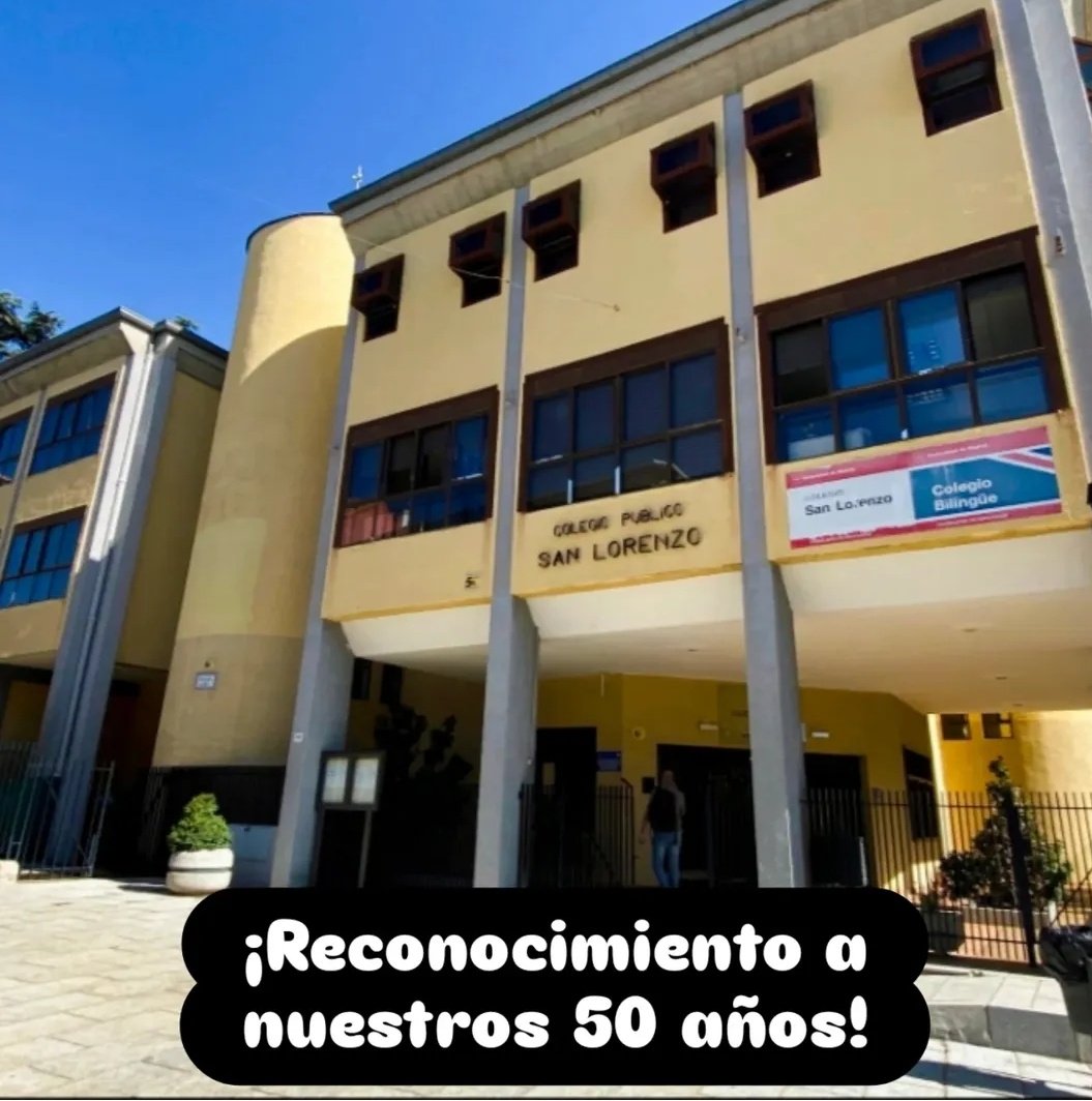 EL AYTO DE S. LORENZO DE EL ESCORIAL RECONOCE A NUESTRO COLEGIO POR SUS 50 AÑOS DE LABOR EDUCATIVA. 
El Ayto le otorgará una placa conmemorativa en el acto oficial que se celebrará el 10 de agosto a las 10:00 h en el Real Coliseo de Carlos III.
¡Os esperamos en este homenaje!