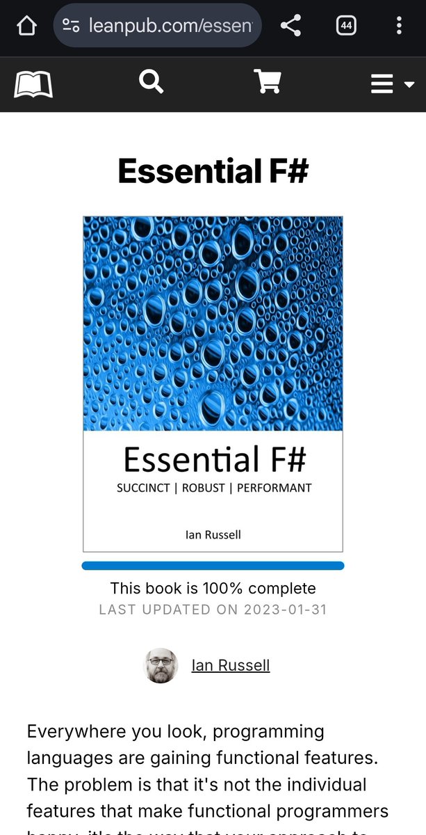 A reminder that there is a free F# intro book