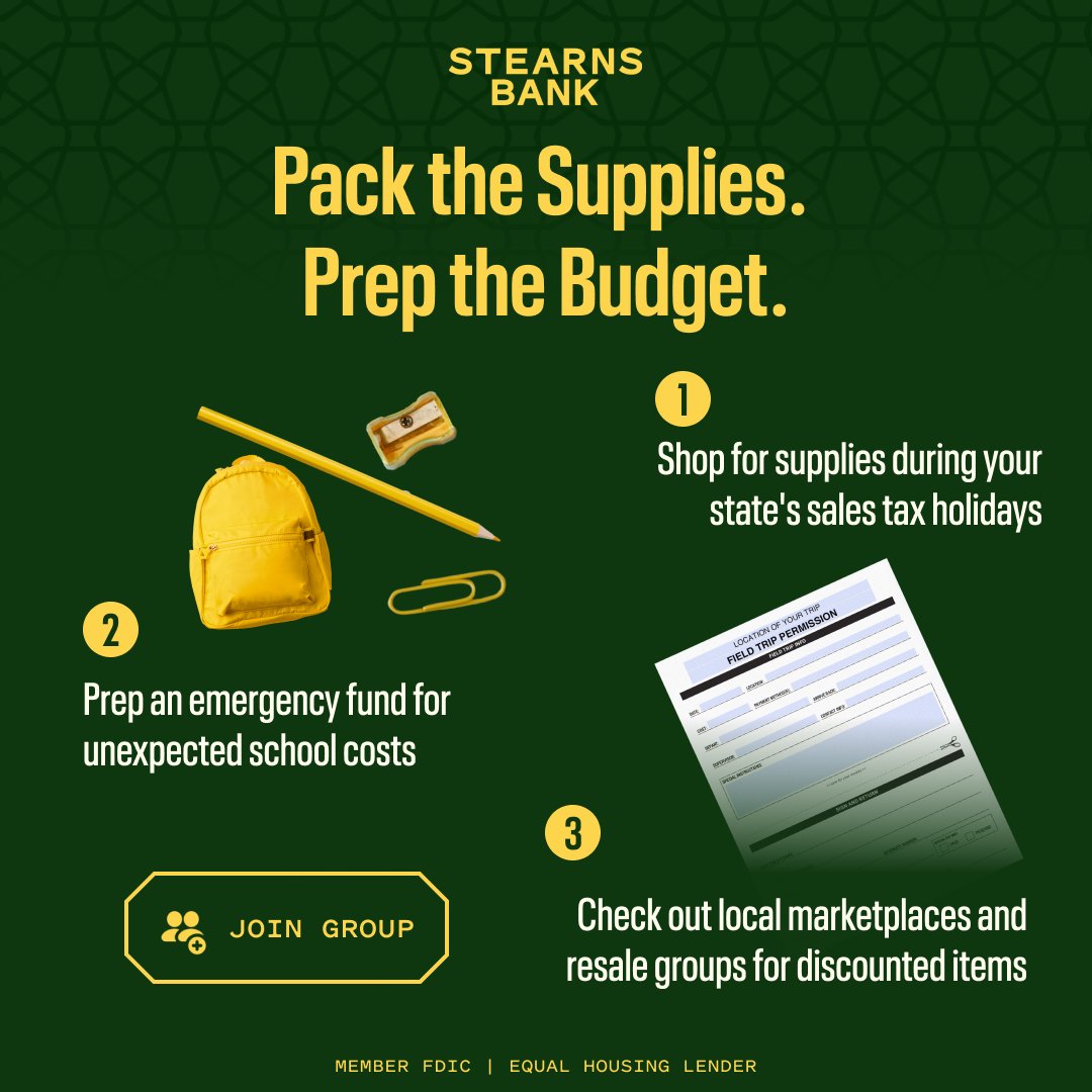The kids have their checklist. Now, it's time for yours. Check out these simple tips to keep you on budget this school year.

Member FDIC