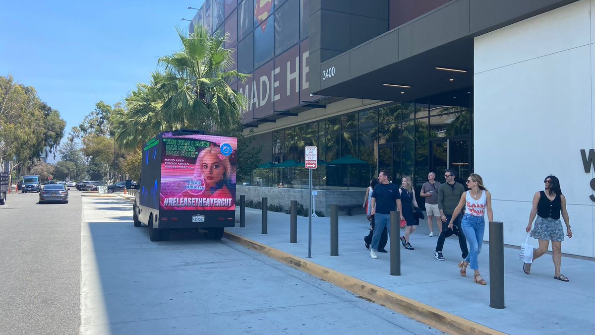 ReleaseTheAyerCut (@rtayercutss) on Twitter photo The #OpenTheVault truck is now outside of Warner Bros. Burbank!! Thanks to <a href="/JustBenByDay/">JustBen 🦇🇵🇸</a> & <a href="/CutSchumacher/">RTSchumacherCut 💚</a> for working with us and to organise this. -Admin 2
#ReleaseTheAyerCut #ReleaseTheSchumacherCut The #OpenTheVault truck is now outside of Warner Bros. Burbank!! Thanks to <a href="/JustBenByDay/">JustBen 🦇🇵🇸</a> & <a href="/CutSchumacher/">RTSchumacherCut 💚</a> for working with us and to organise this. -Admin 2
#ReleaseTheAyerCut #ReleaseTheSchumacherCut