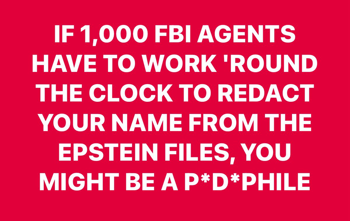 BiatchDulce's tweet image. Jokes on him because we&apos;re just going to assume EVERY redacted name is his now. 🤣
#ReleaseTheEpsteinFiles 
#StopWithTheDistractions