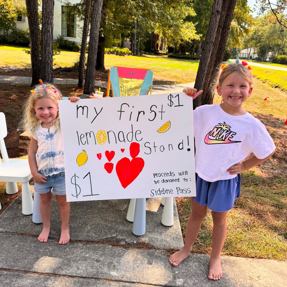 Thank you Leah +  Savannah for donating all your profits from your lemonade stand to support our cause! It’s inspiring to see future leaders like you all using your time to make a difference. It’s wasn’t just about selling drinks, it was about spreading love, joy, and compassion.
