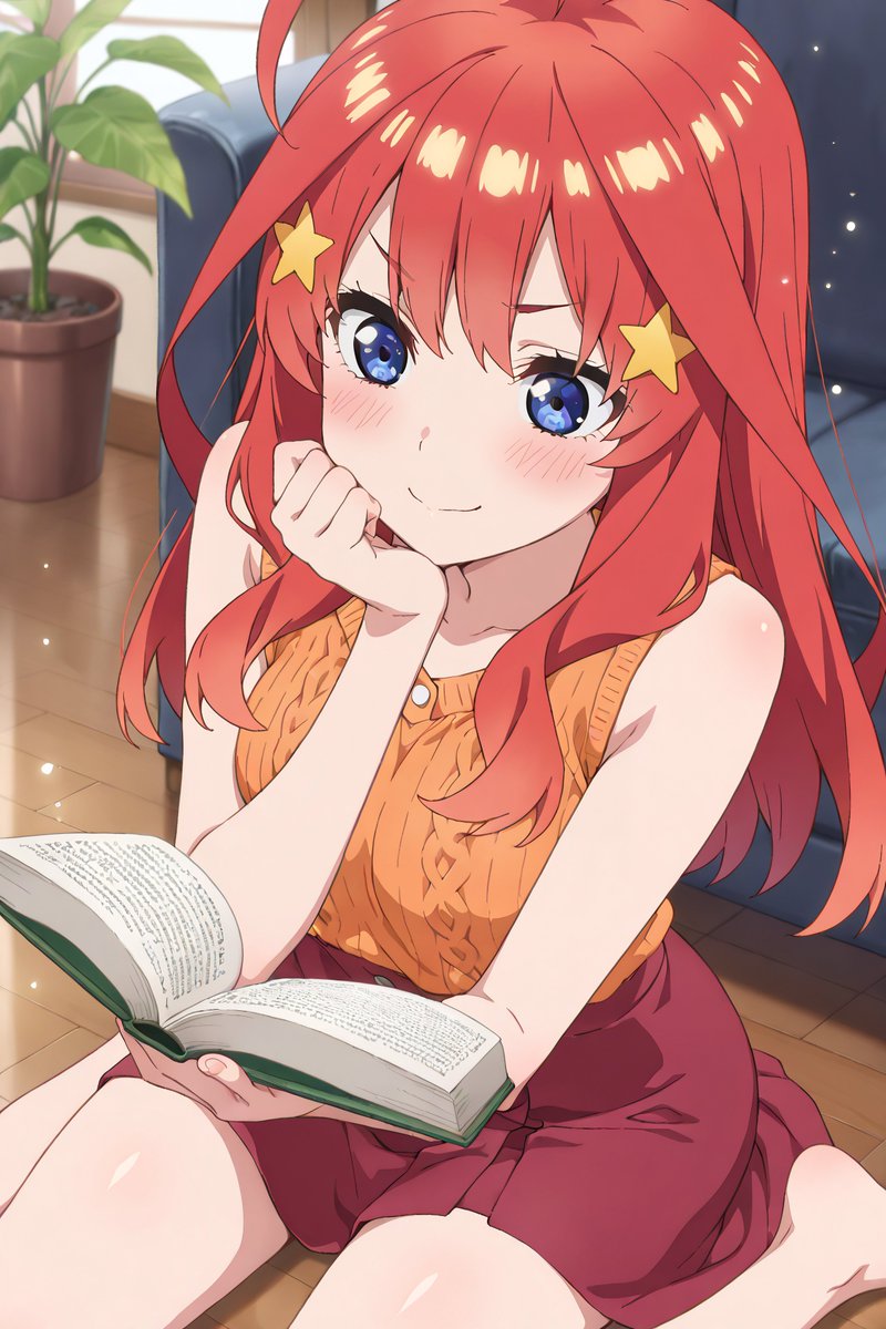 「うんうん……全然わかりませんね…！😏✨」
この夏休みの間に少し難しい本に挑戦してみましたが…やっぱりわからないですね😅💦
でもなんか、すごく読んだ気はします！笑
今日も元気にいきましょう〜☺️🍀

#中野五月 #AIイラスト #AIart #shino_gallery