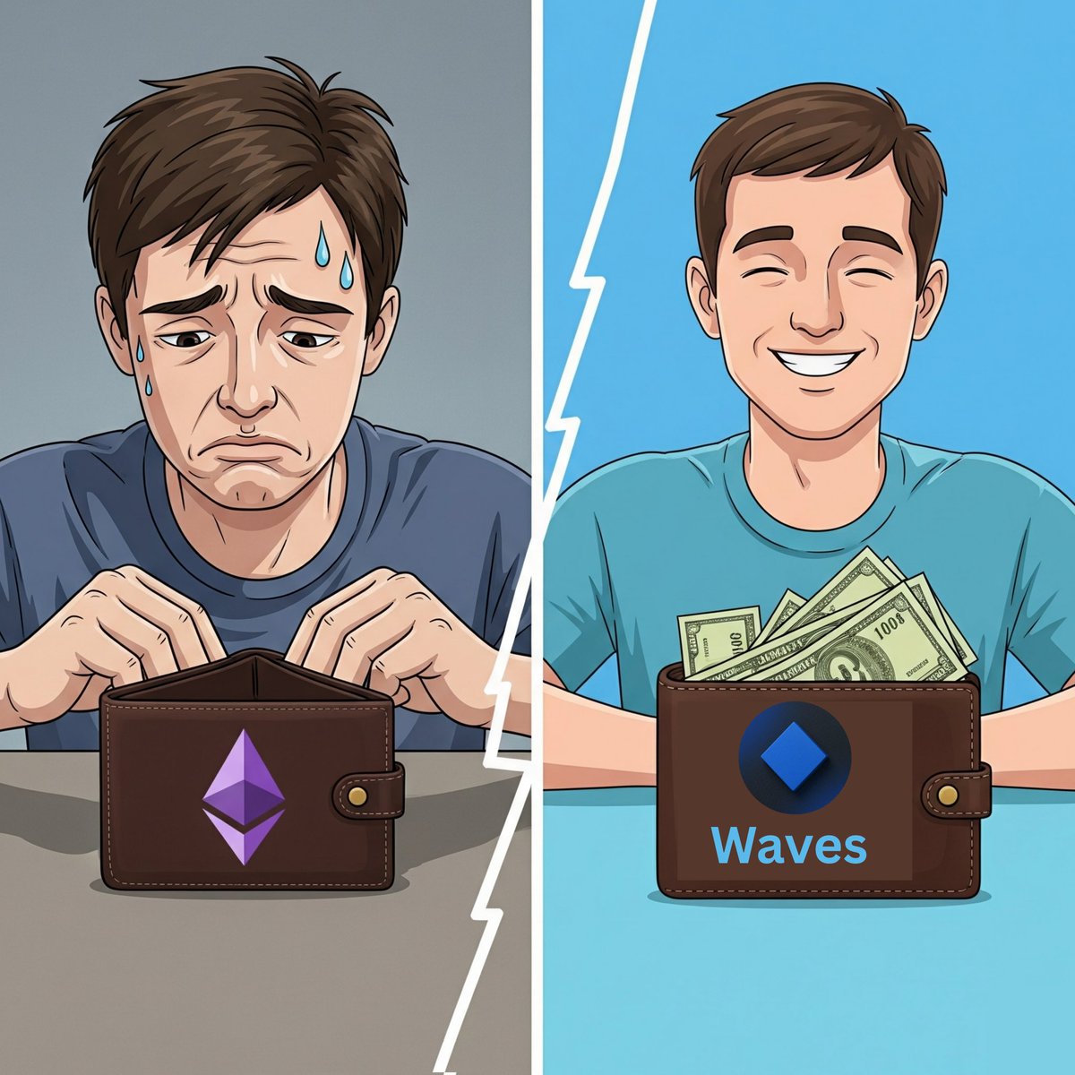 Fed up with Ethereum's crazy gas fees? 🤯💸

It's time to explore a powerful, cost-effective alternative. 

Say hello to $WAVES, a Layer-1 blockchain designed for lightning-fast speeds and ultra-low transaction costs.

$WAVES offers:
✨ Cost-effective transactions: Forget paying